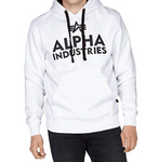 Alpha Herren Kapuzensweatshirt  Industries Foam Print Hoody 143302 weiß