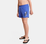 PUMA Shorts  ESS+ LOGOLAB Woven Shorts B Sport Hose Kinder blau