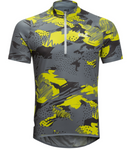 Jack Wolfskin Tourer Halfzip Herren Print Fahrradtrikot Biking Fahrrad Touring grau