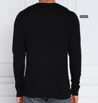 Calvin Klein Crew Strickpullover CK Pullover Wolle Herren schwarz