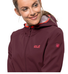 Jack Wolfskin Northern Point Jacke Übergangs Softshell Jacket Regenjacke bordeaux rot