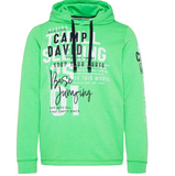 Camp David Herren Hoodie Kapuzen Sweatshirt Pullover grün