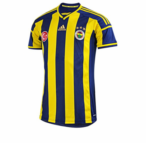 Adidas Fenerbahce Istanbul Türkei Trikot Fussball gelb blau