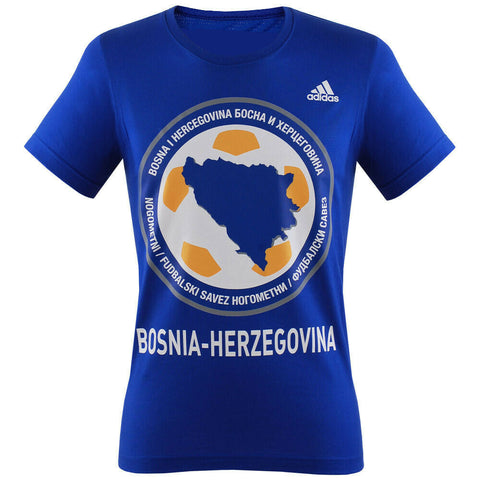 Adidas Fussball Bosnien Herzegowina T-Shirt Trikot EM Blau Nationalmannschaft - Kopensneakers Marken Schuhe stark reduziert